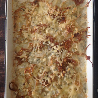 Blue Cheese and Leek Potato Gratin 