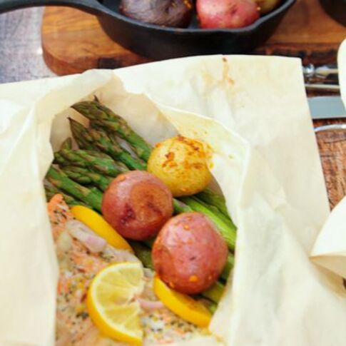  Salmon and Idaho® Potato “Hobos” in Parchment 