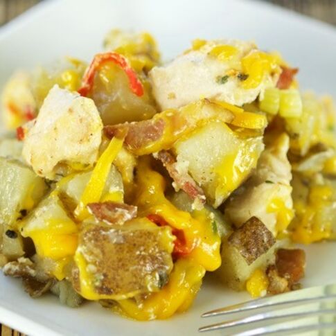 Loaded Idaho® Potato Chicken Casserole Dutch Oven