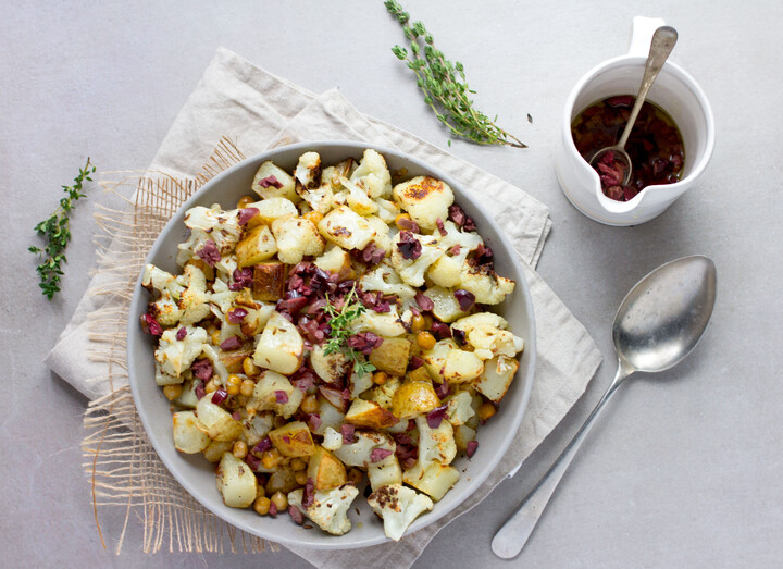 Roasted Idaho® Potatoes, Cauliflower and Chickpeas with Kalamata Olive ...