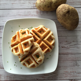 Vegan Savory Mashed Potato Waffles