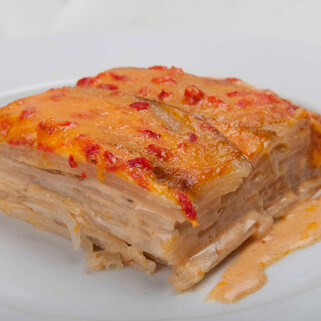 Pimento Cheese and Idaho® Potato Gratin