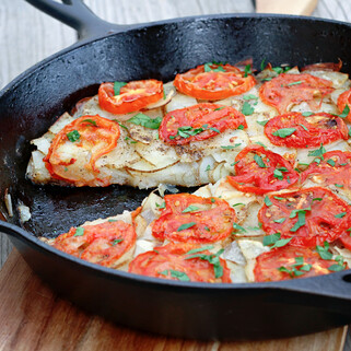 Idaho® Potato-Tomato Pie