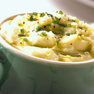 Whipped Idaho® Potatoes with Basil Oil