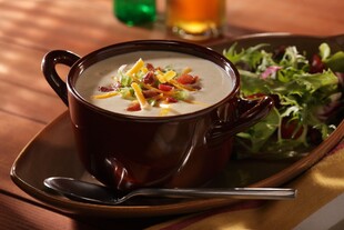 Cream of Idaho® Potato Soup with side of Salad