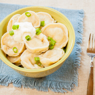 Caramelized Onion and Idaho® Potato Russian Pelmeni