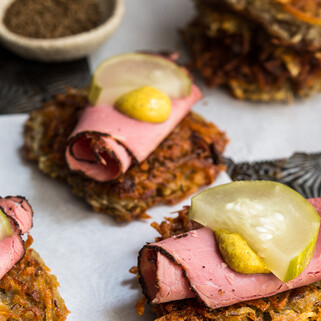 Pastrami on Rye Latkes