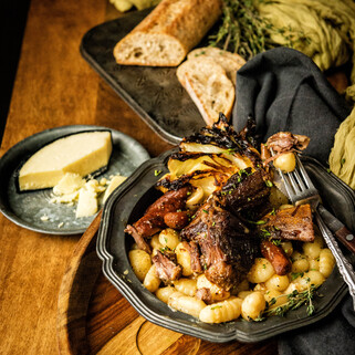 Idaho® Potato Gnocchi with Stout Braised Short Ribs and Irish Cream Sauce