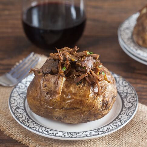 Beef Stuffed Baked Potatoes with Gremolata	