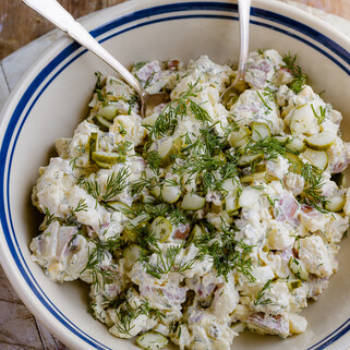 Creamy Dill Pickle Potato Salad