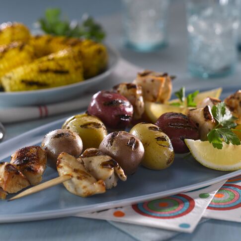 Idaho® Potato and Chicken Skewers