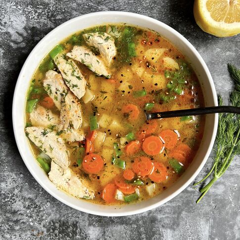 Chicken and Potato Soup with Dill