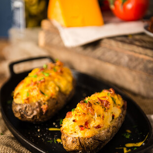 Twice Baked Potatoes with Bacon
