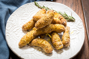 Air Fryer Lemon Parmesan Idaho® Potato Hasselback Fingerling 
