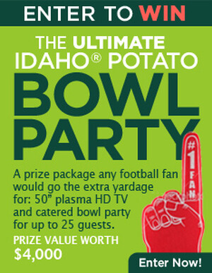 Are You Ready for Some Football?! The IPC is Celebrating the 2010 Idaho® Potato Crop with an All Star Line-Up of Recipes, Tips and a Sweepstakes That Promise to Fuel Potato Lovers and Football Fans All Season Long