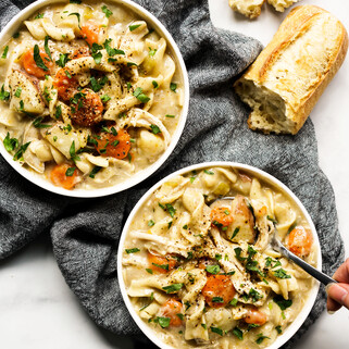 Instant Pot Creamy Chicken Noodle Soup