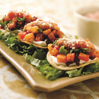 Idaho® Potato and Chorizo Mini Tostadas 