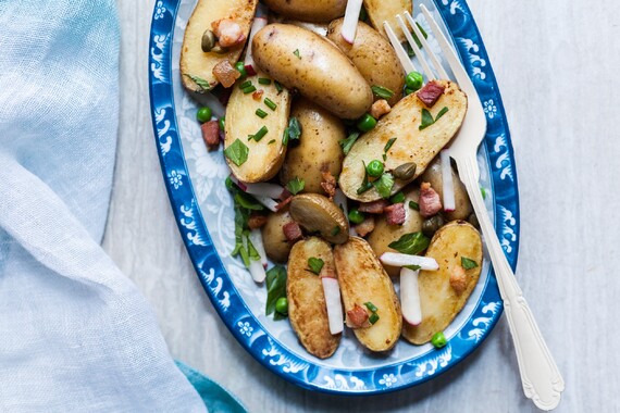 Warm Fingerling Potato Salad with Sherry Vinaigrette