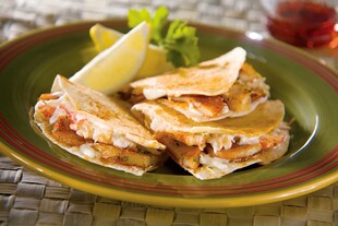 Idaho Yellow Finn and Lobster Quesadillas with Hot Smoked Paprika and Manchego 