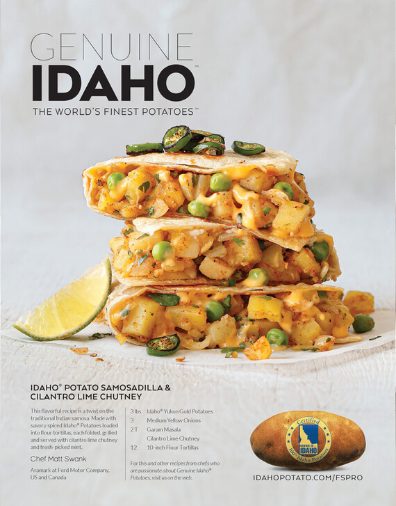 Idaho® Potato Samosadilla & Cilantro Lime Chutney