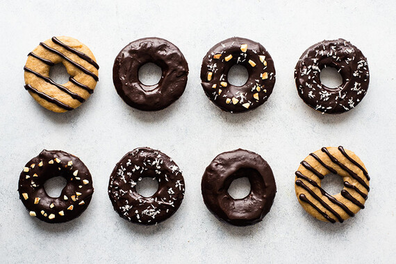 Baked Spudnuts with Chocolate Ganache