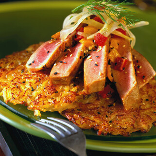 Tuna Wasabi Lobster Idaho® Potato Cakes