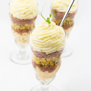 BBQ Pork Parfait with Idaho® Potato and Litehouse® Ranch