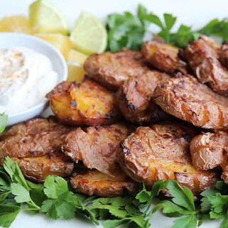 Crash & Burn Potatoes with Cinnamon Malt Vinegar