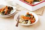 Idahoan® Steakhouse Scalloped Potatoes with Spinach and Carrots