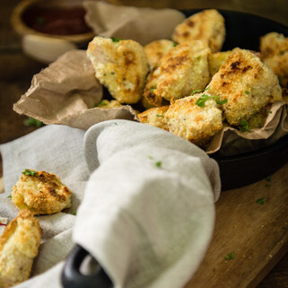 Homemade Chicken Nuggets with Potato Crust
