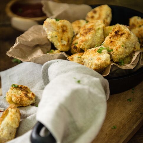 Homemade Chicken Nuggets with Potato Crust