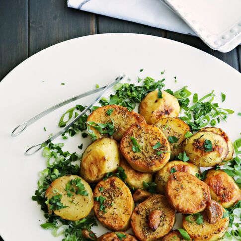 Melting Potatoes with Garlic and Herbs