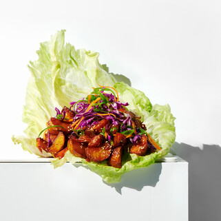 Korean Sticky Potato Lettuce Cups