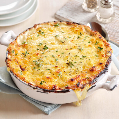 Sunchoke, Idaho® Potato and Raclette Gratin