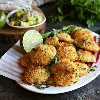 Southwestern Chorizo Filled Idaho® Potato Poppers and Pineapple Salsa
