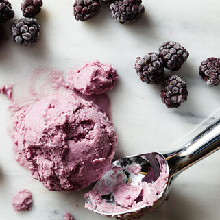 Vegan Coconut & Blackberry Potato Ice Cream