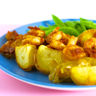 Idaho® Yukon Gold Potatoes with Bacon-Bourbon Shrimp