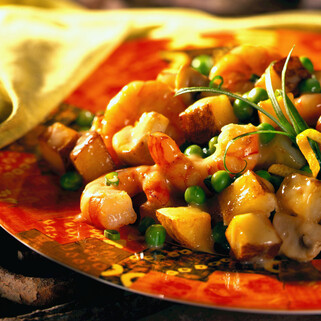 Potato Shrimp Clemenceau