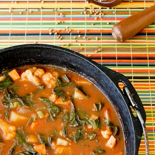 African Stew with Idaho® Potatoes and Cauliflower