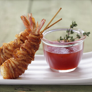 Russet-Wrapped Shrimp Pops