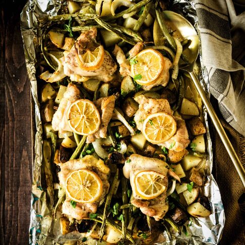 Sheet Pan Baked Chicken and Potatoes