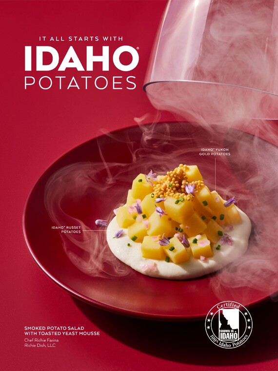 Smoked Potato Salad with Toasted Yeast Mousse