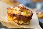 Idaho® Potato-Crusted Mini Cauliflower Gruyere Pies with Bacon Parmigiano Crumb Topping