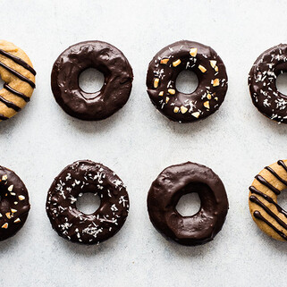 Baked Spudnuts with Chocolate Ganache