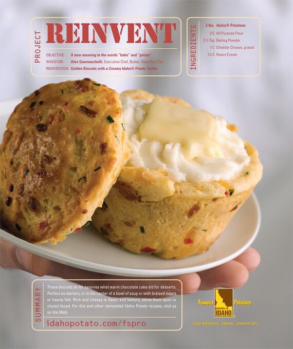 Golden Biscuits with a Creamy Idaho® Potato Center