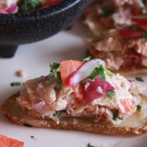 Idaho® Potato Nachos with Smoked Salmon