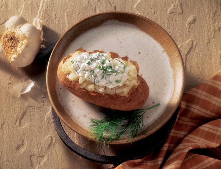 Baked Potato with Herbed Cottage Cheese