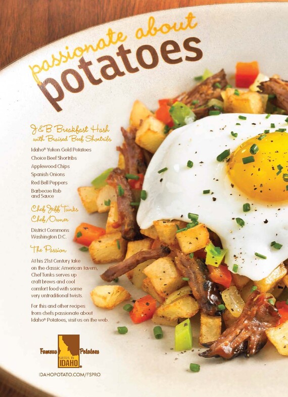 Idaho® Potato J&B Hash with Braised Beef Shortribs