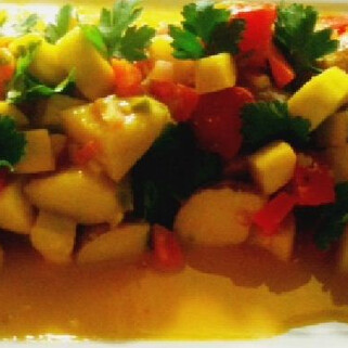 Garden Potato Salad w/Jalapeno Honey Mustard Vinaigrette