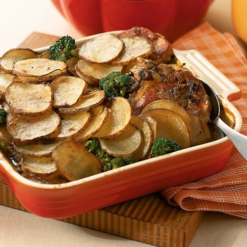 Pot Luck Pork Chop and Idaho® Potato Casserole 